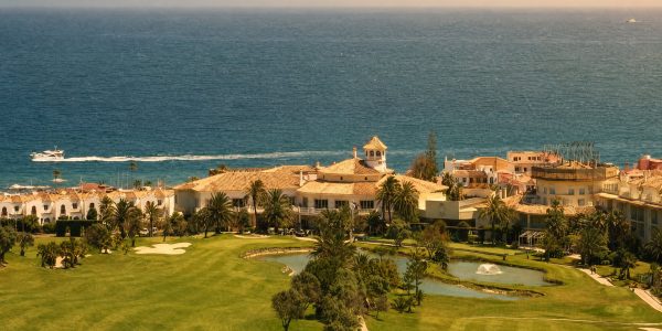 Golf course by the sea in Manilva, Costa del Sol